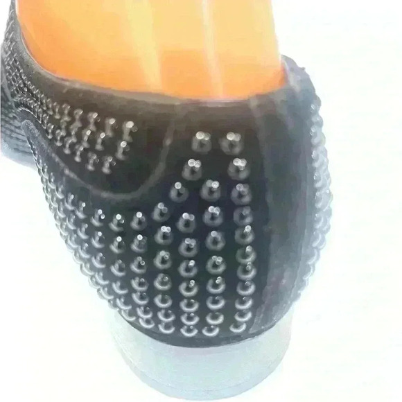 Manolo Blahnik Women’s Oxford Perlita Black Suede Studded Lace Up Sz 37.5/ 7.5 - Picture 10 of 14